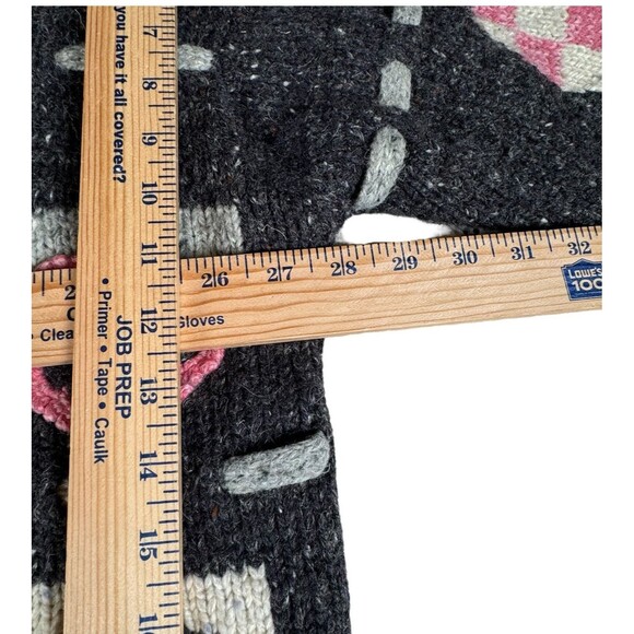 Vintage Wool Angora Blend Sweater Button Up Cardigan JK America Love Hearts XOXO - Picture 9 of 16